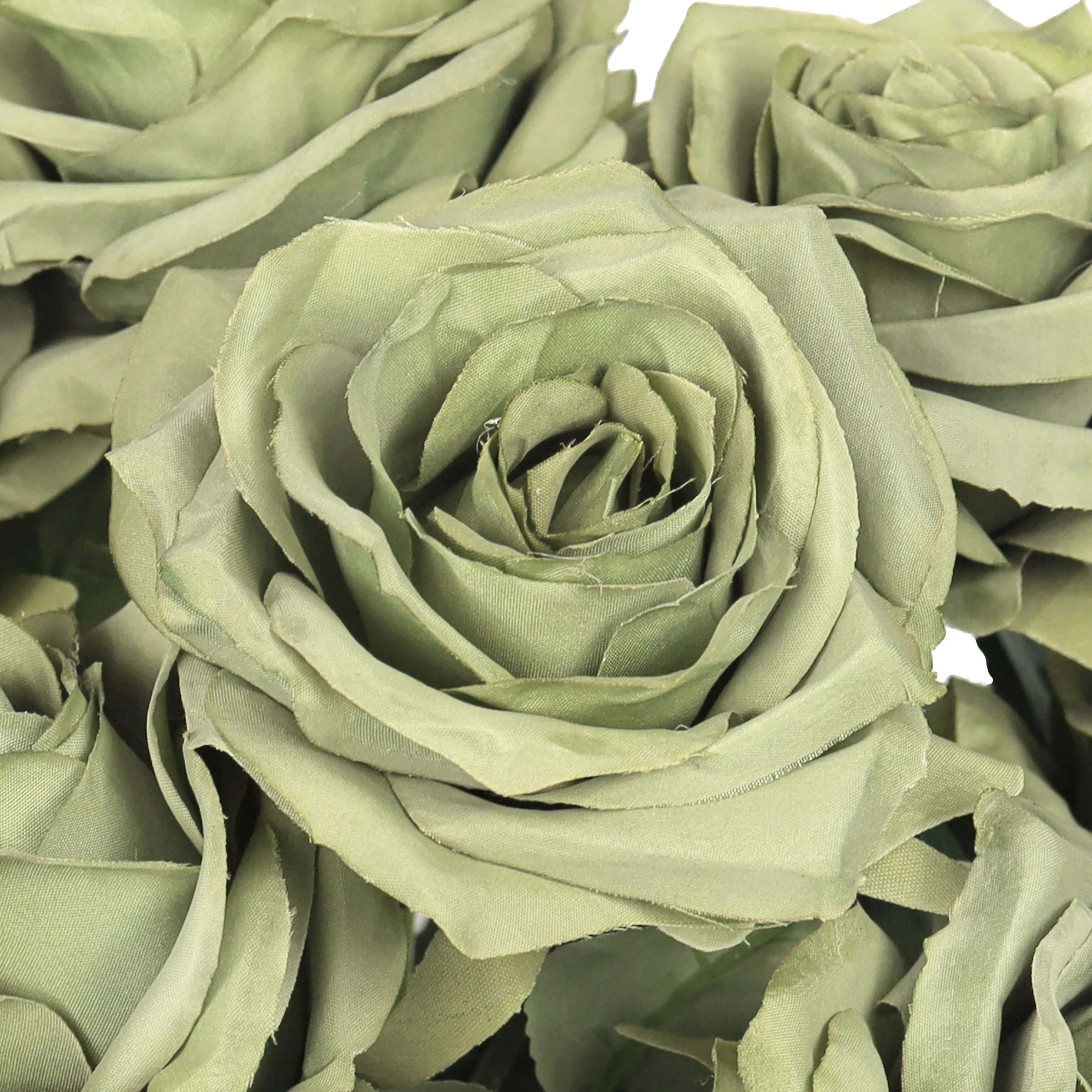 Set of 2 Artificial Queen Rose Flower Stem Bush Bouquet 18in