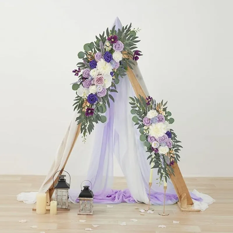 Set Of 2 Silk Floral Swags For Wedding Arch And Event Decor