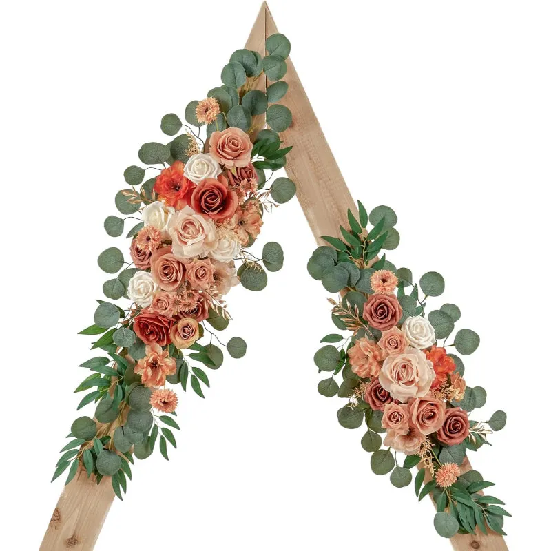 Set Of 2 Silk Floral Swags For Wedding Arch And Event Decor