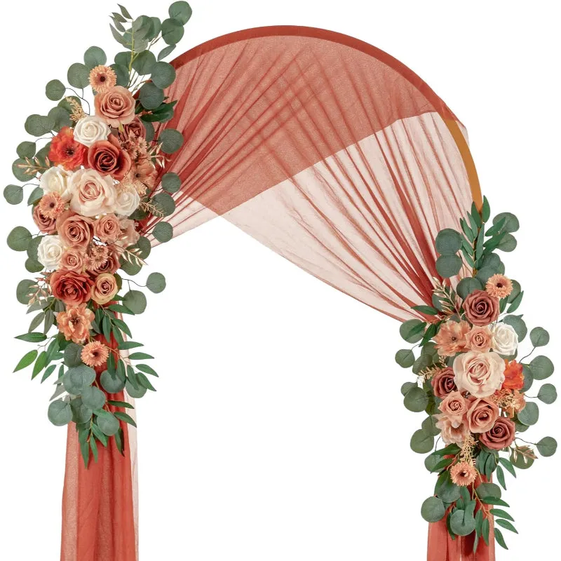 Set Of 2 Silk Floral Swags For Wedding Arch And Event Decor