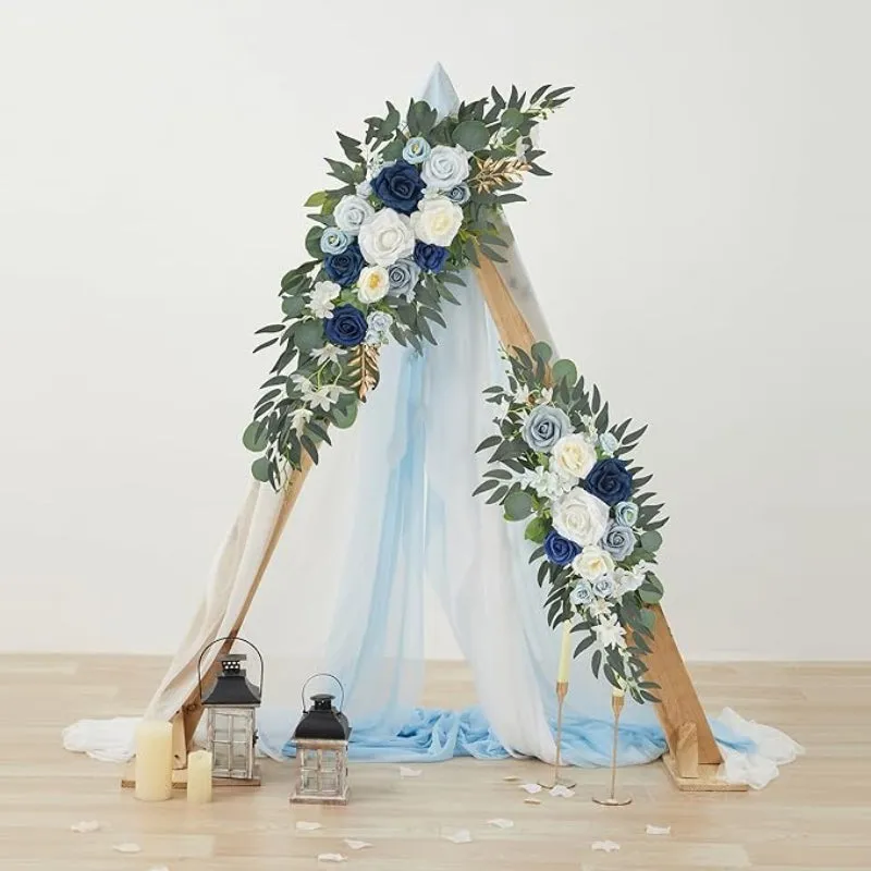 Set Of 2 Silk Floral Swags For Wedding Arch And Event Decor