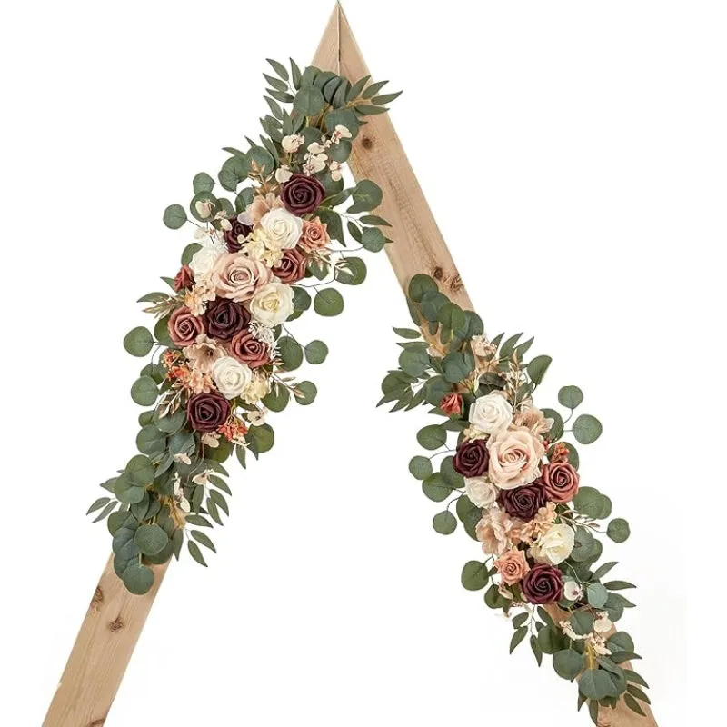 Set Of 2 Silk Floral Swags For Wedding Arch And Event Decor