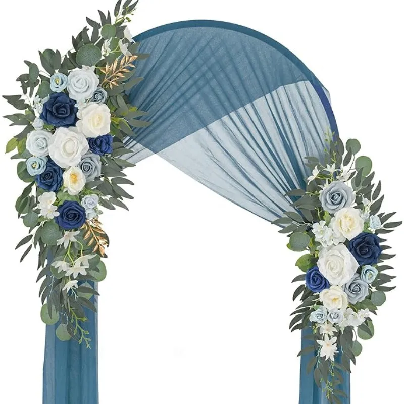 Set Of 2 Silk Floral Swags For Wedding Arch And Event Decor