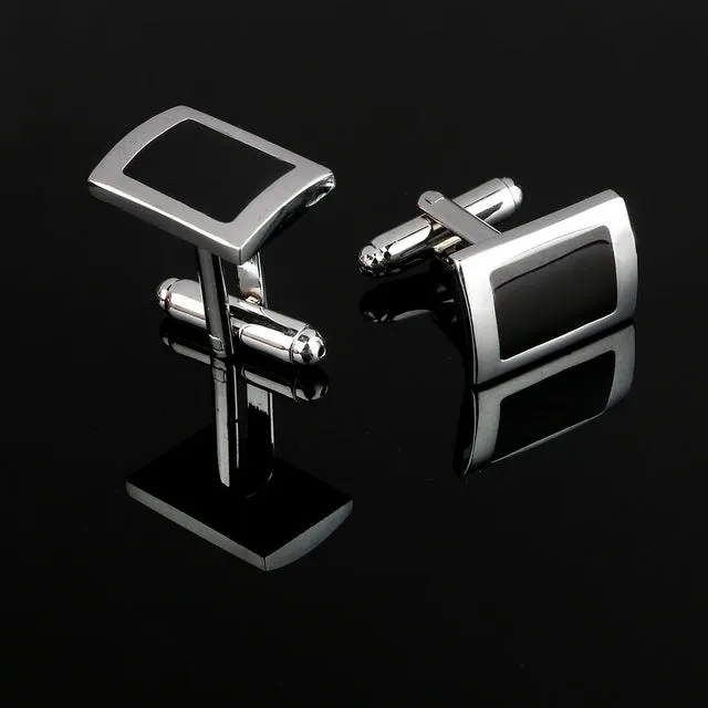 Silver Plated Cuff link Gemelos