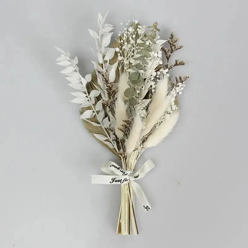 Small Bunch Dry Plant Wedding Bride Holding Flowers