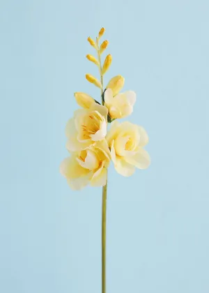 Soft Yellow Freesia Artificial Flowers