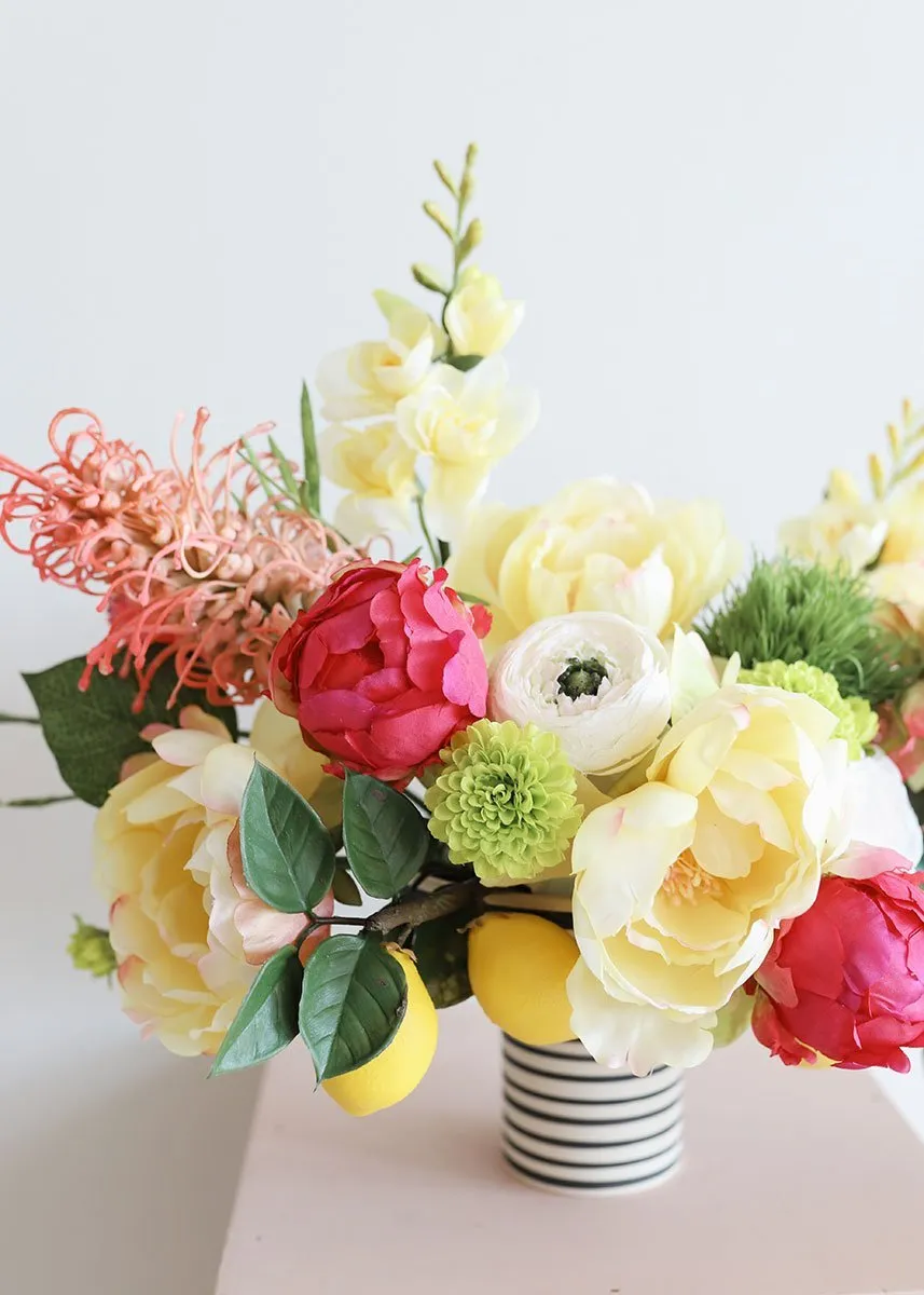 Soft Yellow Freesia Artificial Flowers