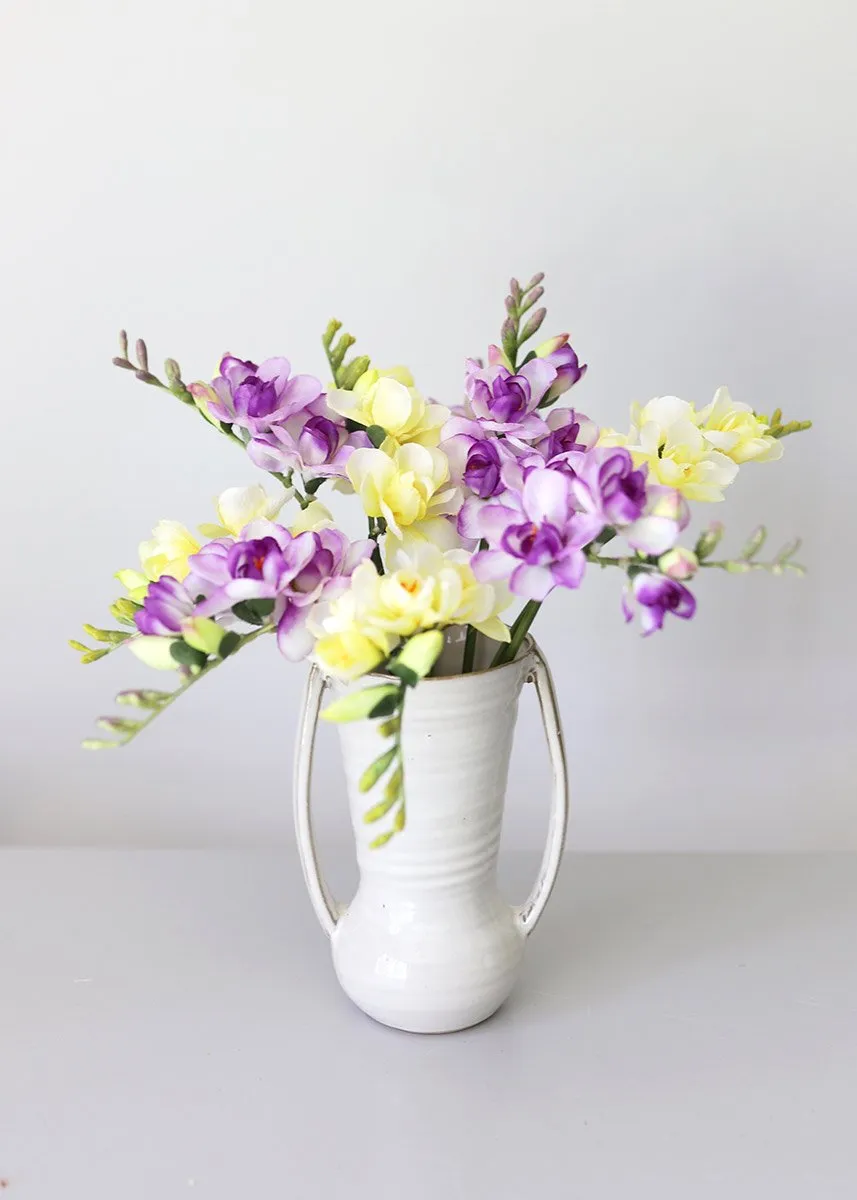 Soft Yellow Freesia Artificial Flowers