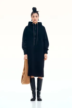 Sophisticated Neoprene Hoodie Dress | Relaxed Luxe Style