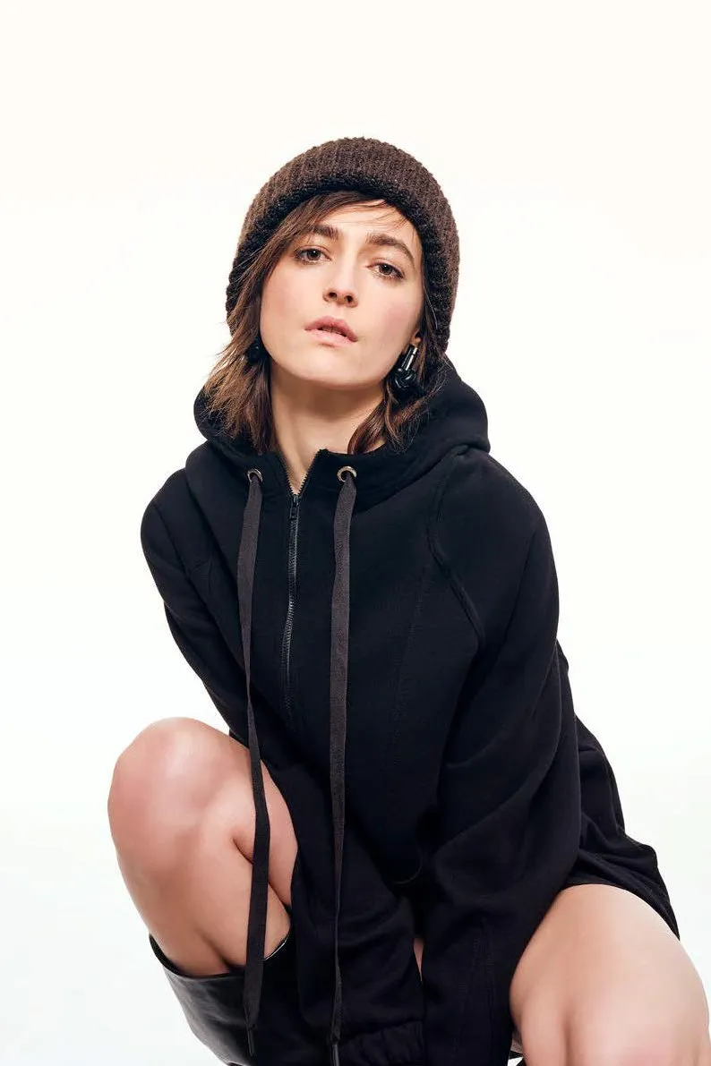 Sophisticated Neoprene Hoodie Dress | Relaxed Luxe Style