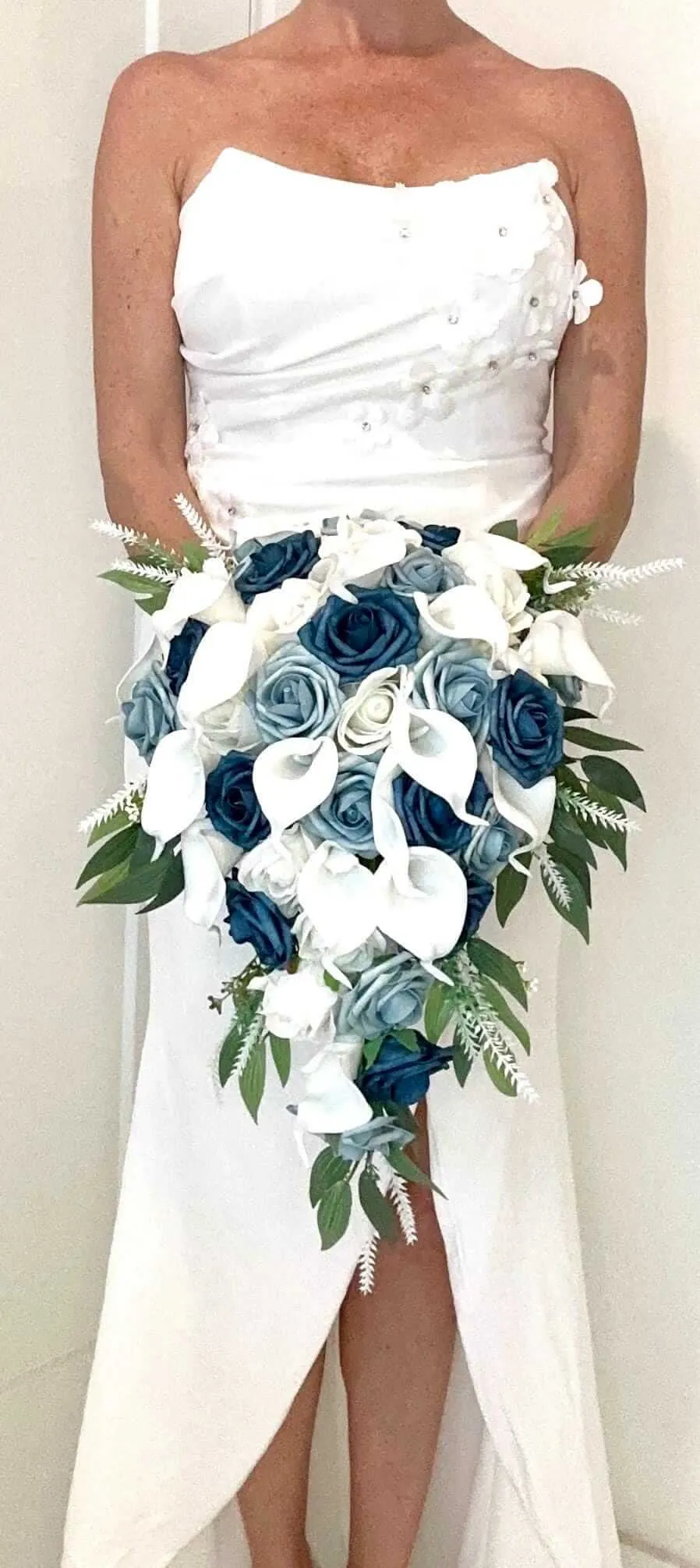 Steel Blue, Light Blue and White Wedding Flower Package