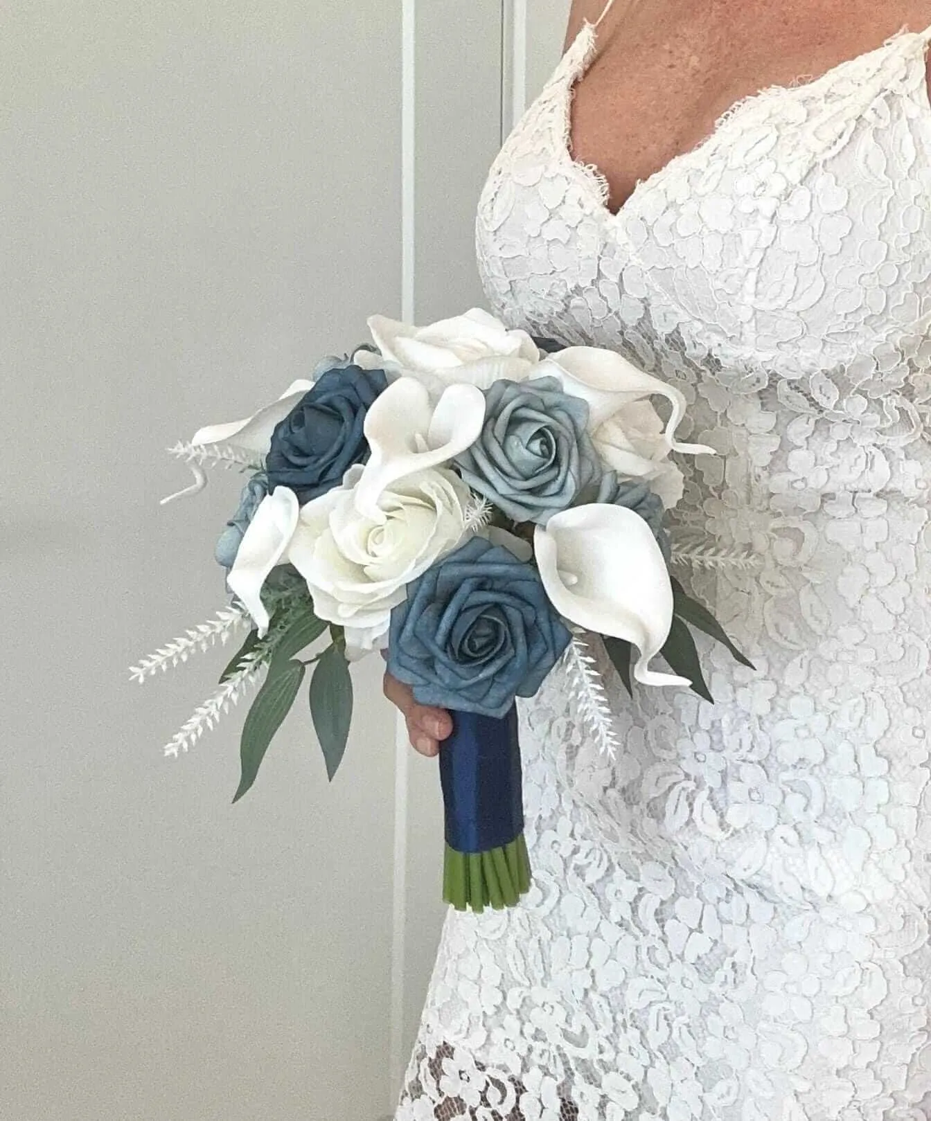 Steel Blue, Light Blue and White Wedding Flower Package