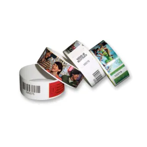 SureImage® Custom Full-Color Plastic Wristbands, 1", Glossy Finish (1000/Box)