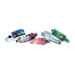 SureImage® Custom Full-Color Plastic Wristbands, 1", Wide (500/Box)
