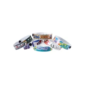 SureImage® Custom Full-Color Plastic Wristbands, 3/4", Medium (500/Box)