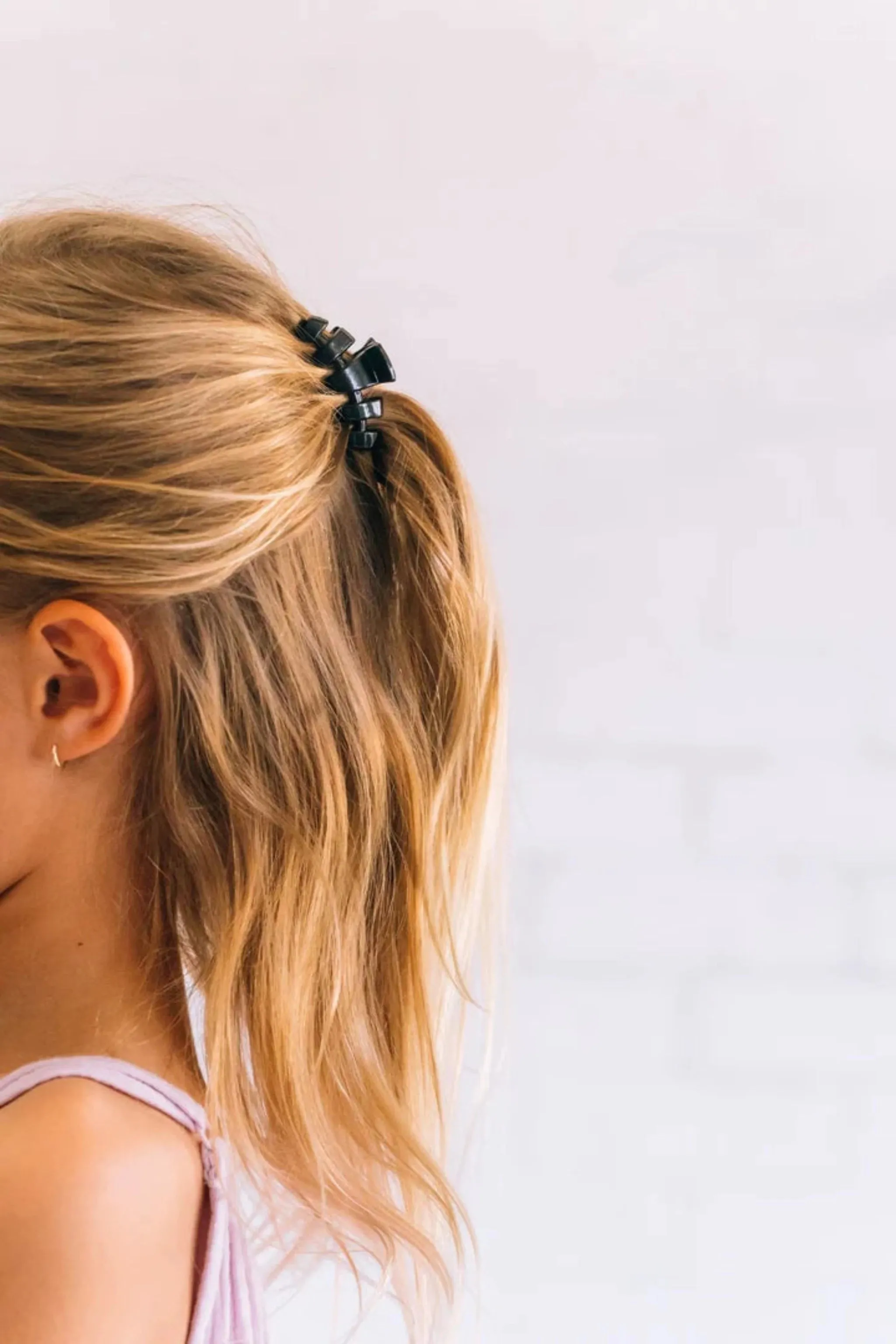 Teleties Tiny Hair Clip, Almond