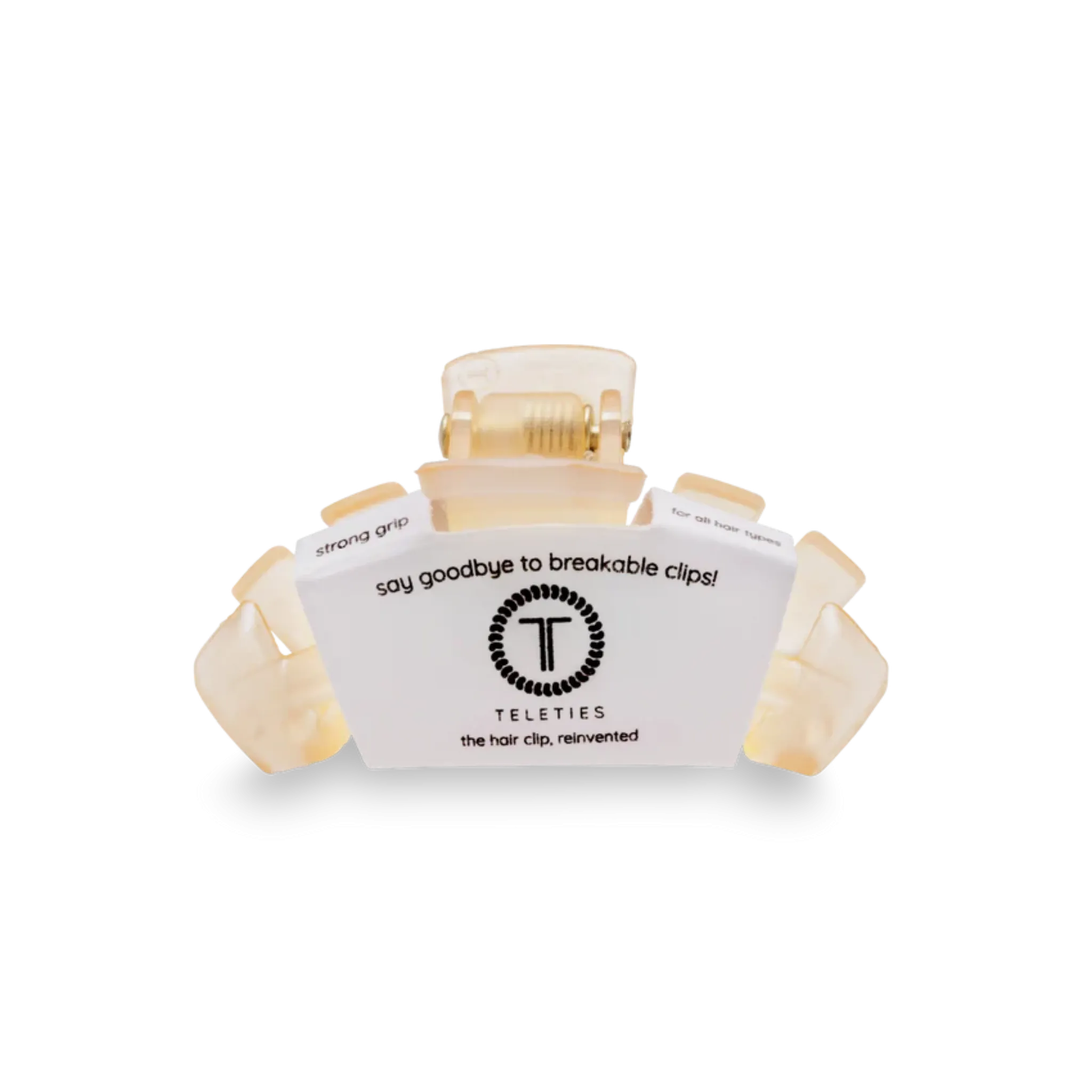 Teleties Tiny Hair Clip, Almond