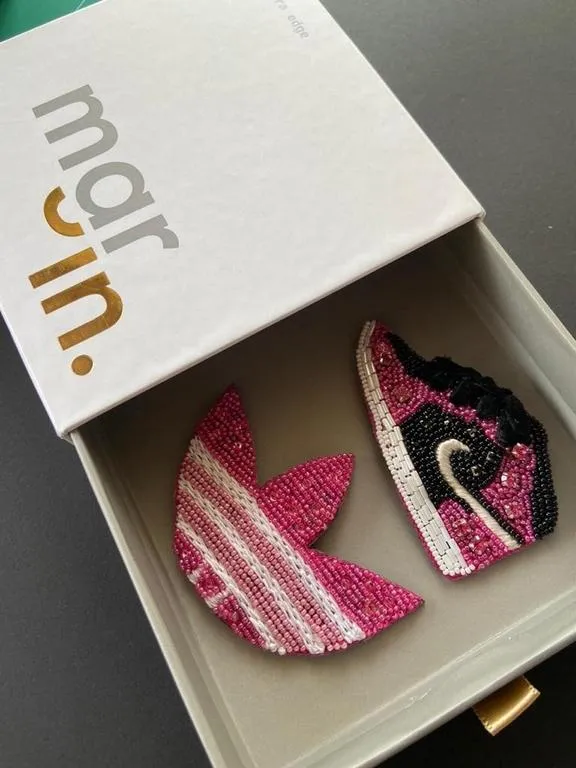 the sneaker head brooch