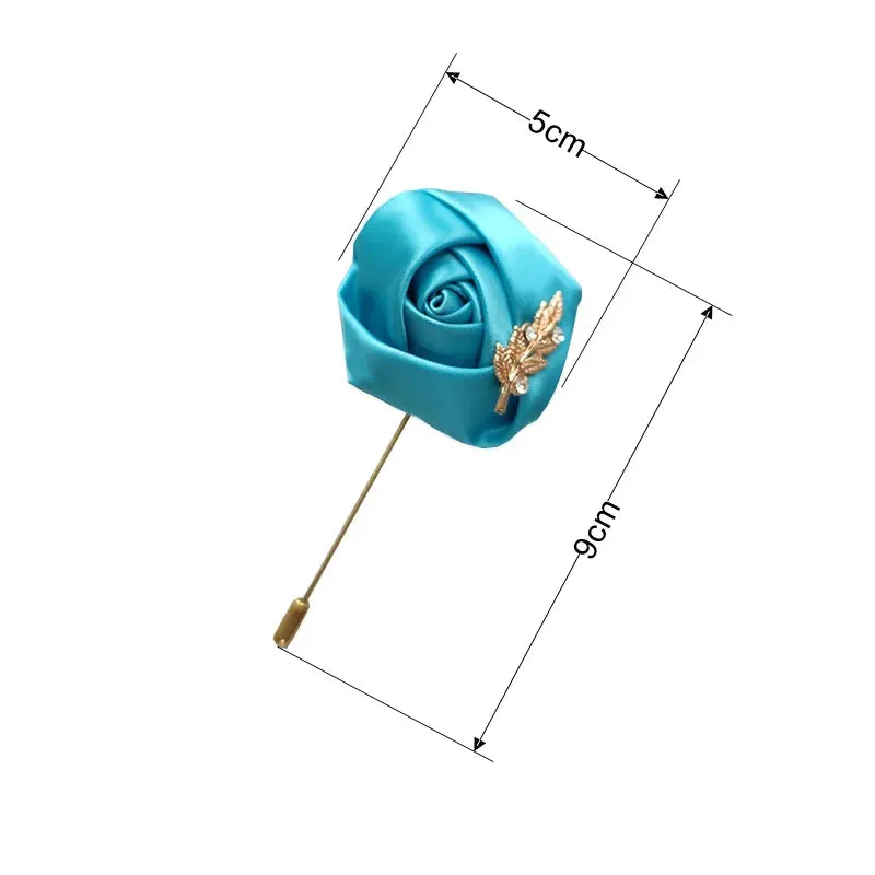 Time-limited sale Beautiful Silk Men Flowers Mariage Accessories Boutonniere Lapel Roses Brooch Wedding Suit Corsage Buttonhole Pins Leaves Women Gold Groom