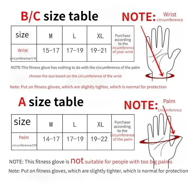 Training Weight Lifting Unisex Gloves Fitness Sports Body Building Gymnastics Grips Gym Hand Palm Wrist Protector Gloves