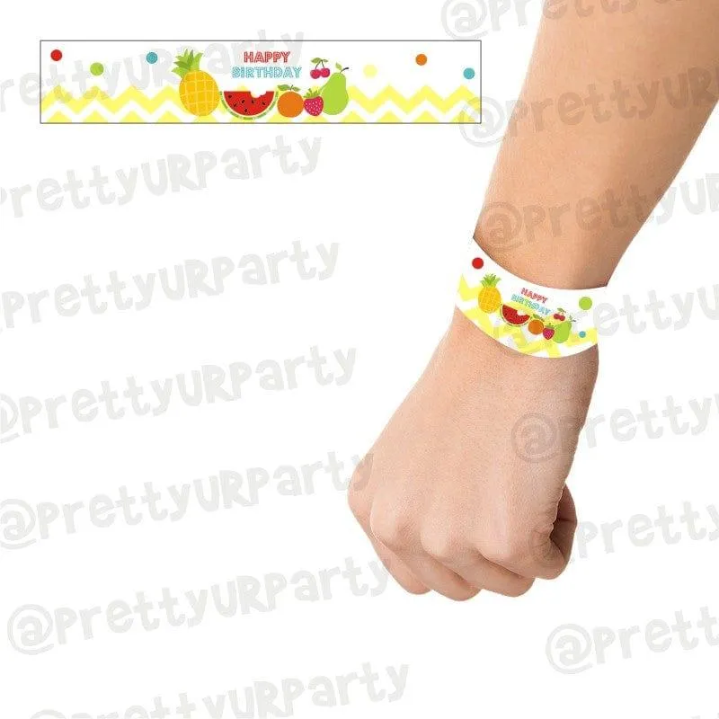 Tutti Fruity Theme Wrist Bands - Pack of 10