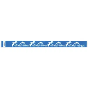 Tytan-Band® Expressions Tyvek Wristbands 3/4" Dolphins Design NTX50 (500/Pack)