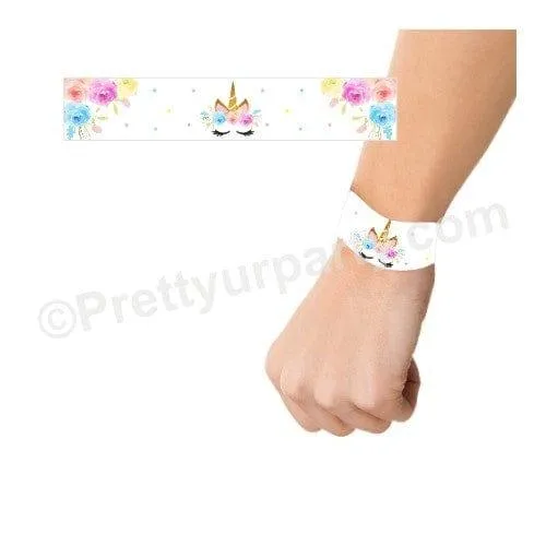Unicorn Baby Shower Wrist Bands - Pack of 10