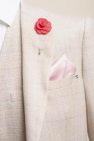 Unisex Flower Suit Blazer Lapel Pin - Pink