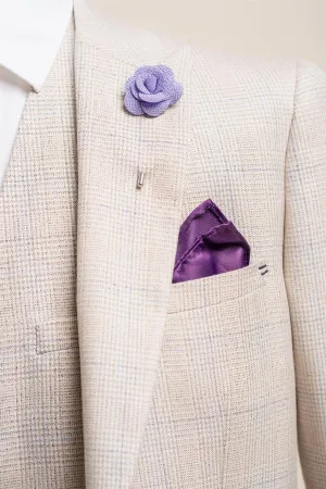 Unisex Flower Suit Blazer Lapel Pin - Purple