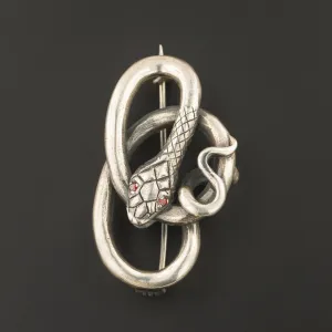 Vintage Silver Snake Brooch | Vintage Silver Brooch
