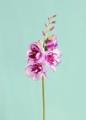 Violet Purple Freesia Artificial Flowers 22"