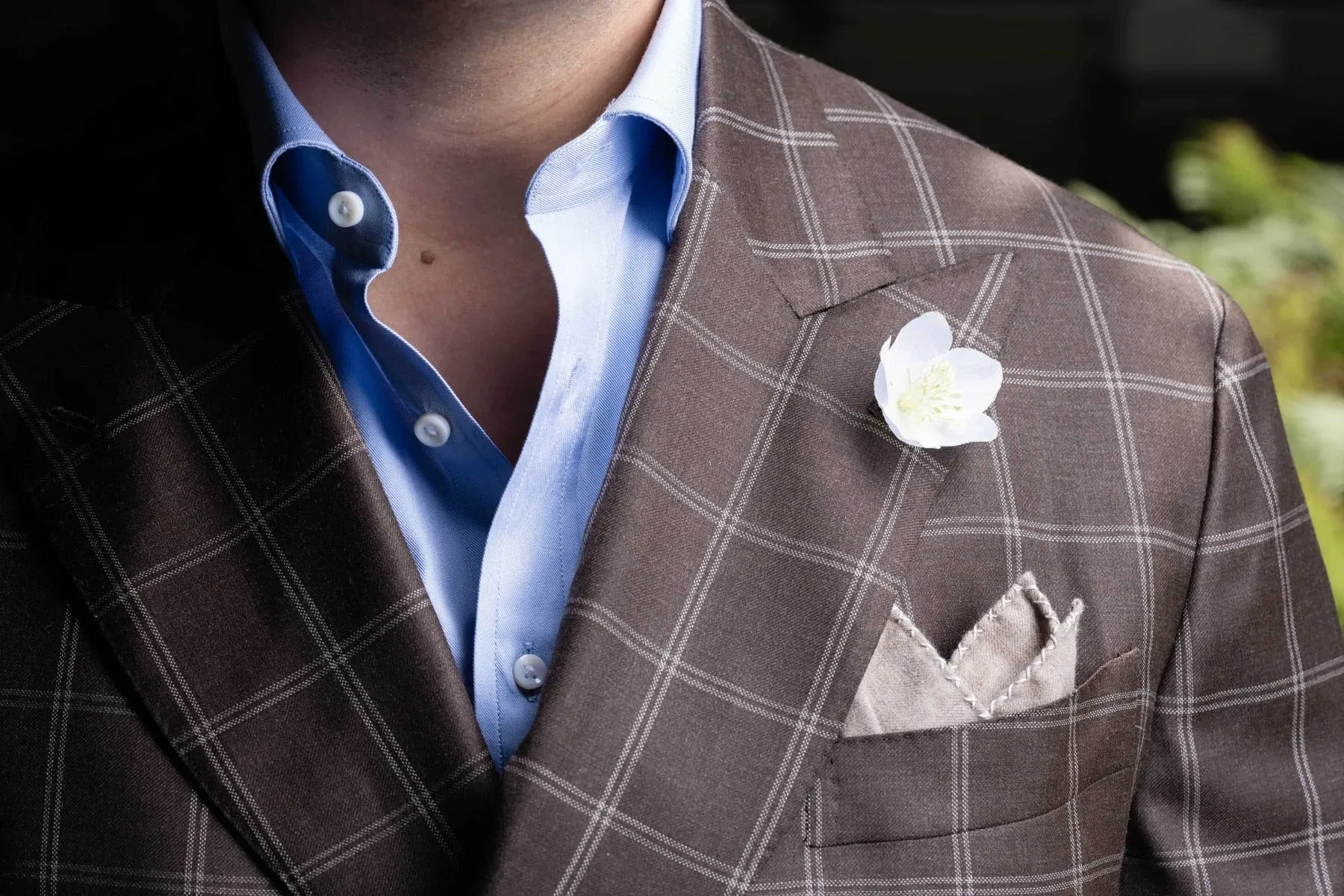 White Christmas Rose Boutonnière Flower