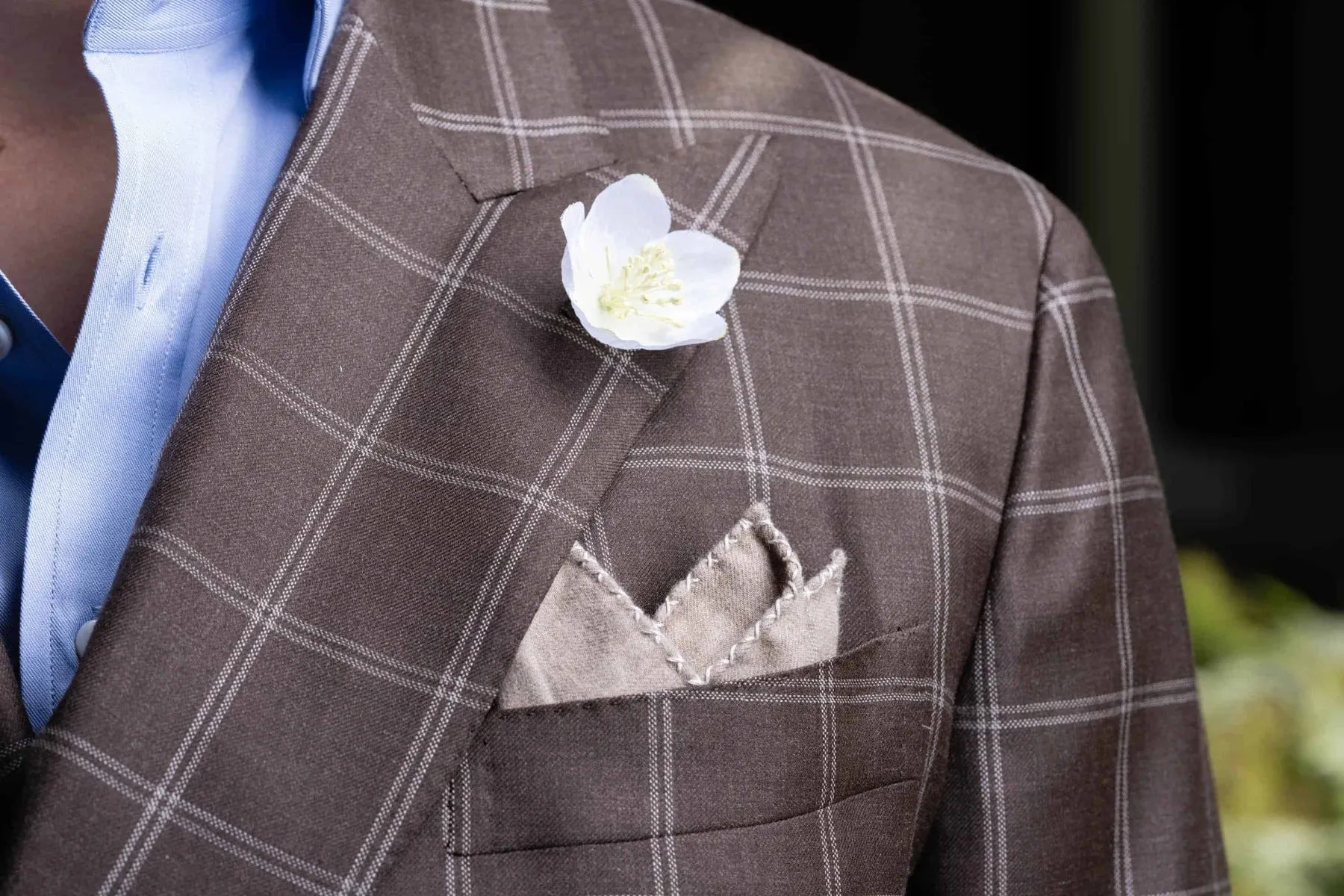White Christmas Rose Boutonnière Flower