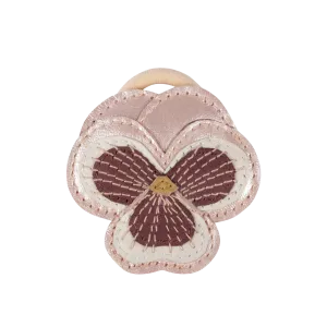Zaza Fields Hair Tie | Violette | Rose Metallic Leather