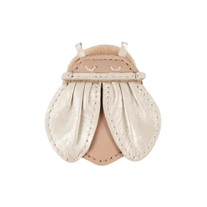 Zaza Sky Hair Tie | Golden Beetle | Light Rose Leather